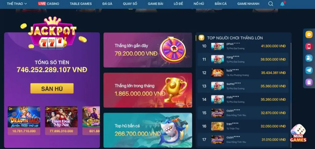 Bàn chơi Sic Bo với ba viên xúc xắc